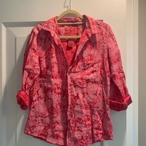 FRANK & EILEEN • FLORAL BARRY PRINT BUTTON DOWN •